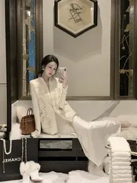 人造皮草 【雅乔定制】香雪海 仿丹麦貂皮草外套女冬DYCC-25108439