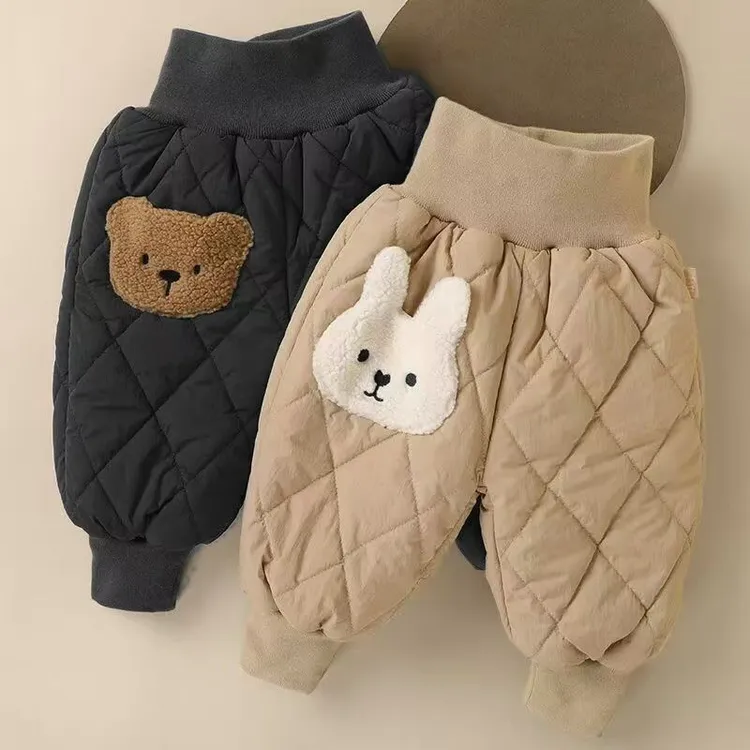 2025宝宝棉裤儿童冬装裤子女三层加厚冬季男童冬款卡通洋气外穿潮