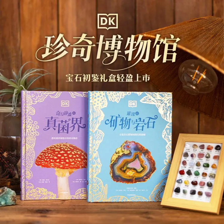 【中信出版】DK珍奇博物馆·宝石初鉴 矿物与岩石+奇幻静谧的真菌界