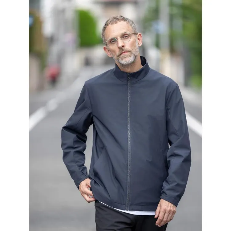 秋季立领极简风裁剪百搭防风薄款透气立领夹克男外套CZ0573D