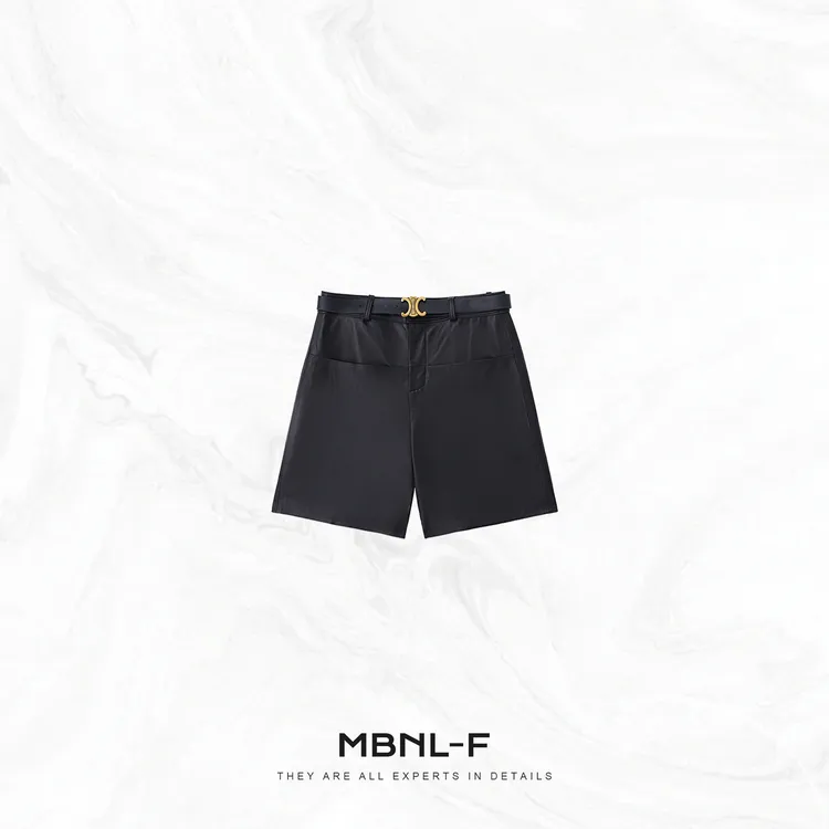 MBNL-F“C.L 皮裤” 100%进口绵羊皮时尚皮短裤 秦磊XM-XKZ3675
