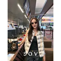 SOV "喜马拉雅" 哥本哈根紫金级十字水貂 重工横排工艺 皮草马甲