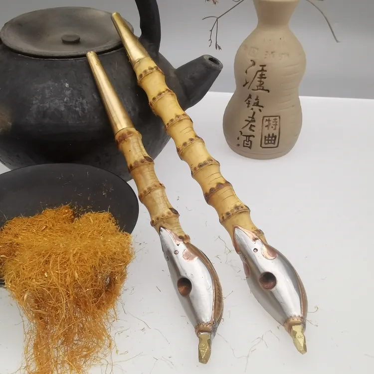 老式传统手工竹根一口香朝烟筒旱烟斗烟袋锅