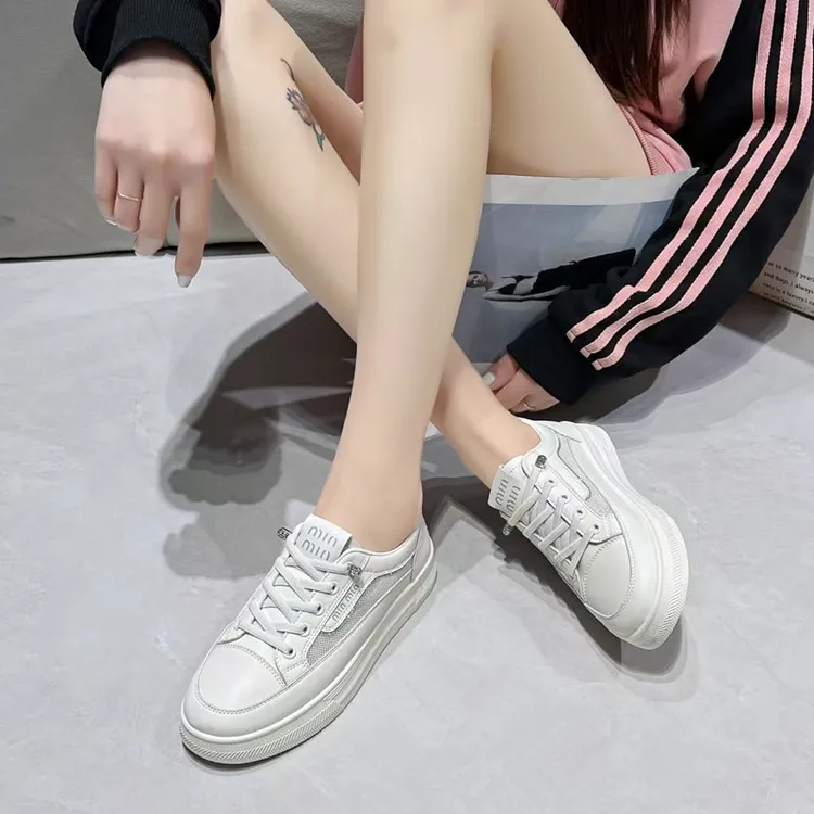 28101夏季透气板鞋时尚休闲鞋潮流百搭休闲鞋厚底女鞋小白鞋
