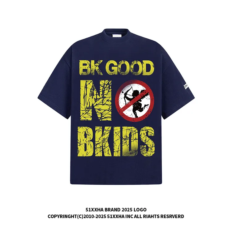 51嘻哈美式街头hiphop个性字母印花短袖潮牌高街重磅T恤男女