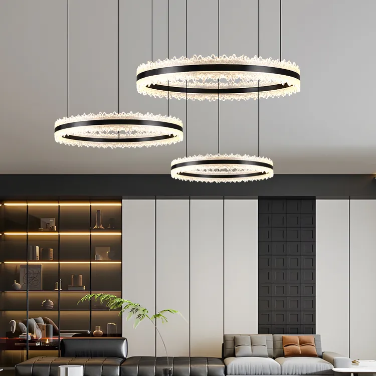 现代轻奢高级感客厅水晶吊灯2025新款餐厅灯具设计师简约大气主灯