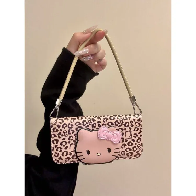 韩系ins豹纹皮纹猫咪手提包适用iphone17promax苹果手机壳16p新款