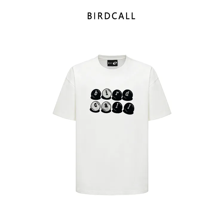  BIRDCALL2025夏天国潮字母简约穿搭休闲T恤时尚纯棉情侣设计师款