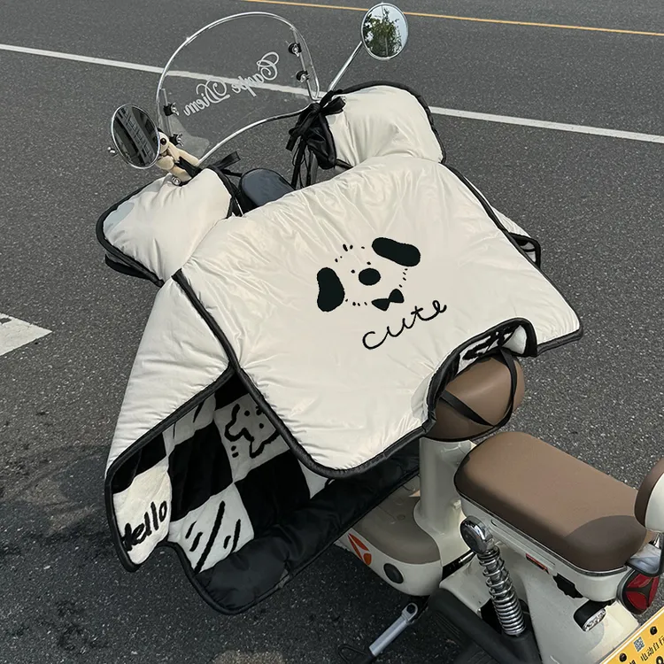2025新款电动车挡风被冬季加绒加厚防水防寒电车电瓶车防风罩冬款