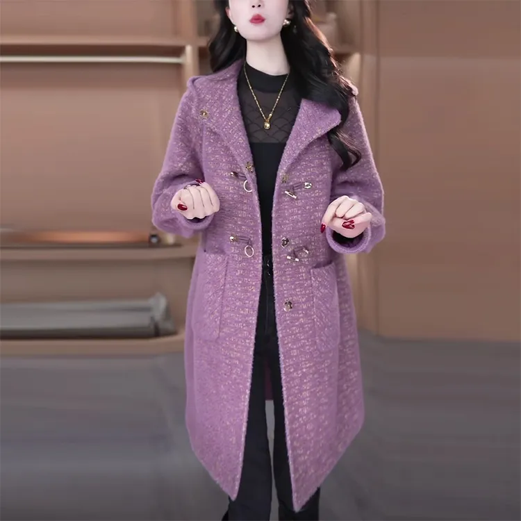 冬季洋气百搭中长款女士保暖蓄热棉棉服外套气质修身收腰显瘦爆款