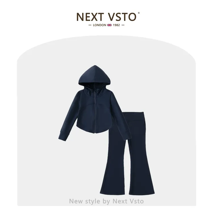 英国NEXT VSTO女童瑜伽服套装春秋季小女孩休闲外套高弹修身裤子
