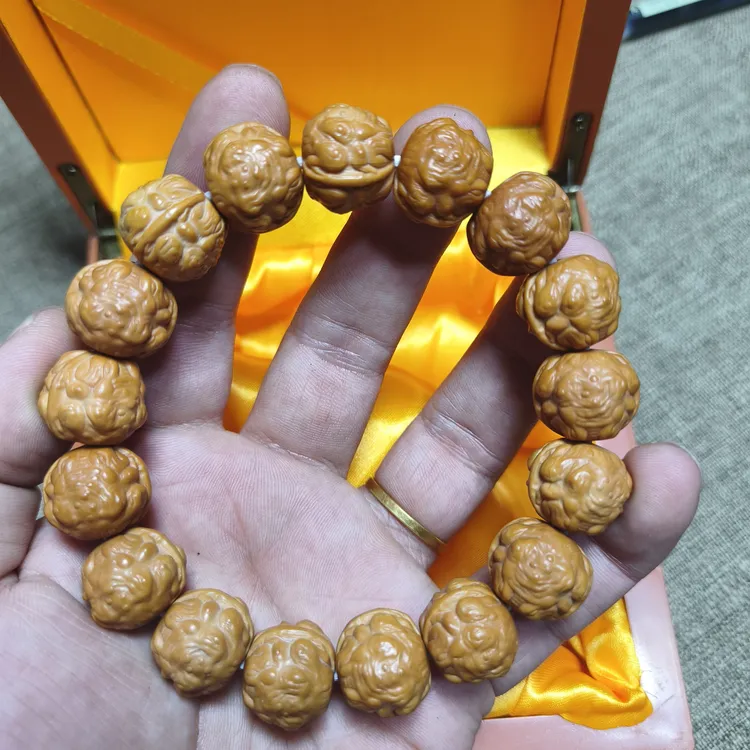 全品蟾宗猴头手串雕刻蛤蟆背文玩可盘玩佛珠