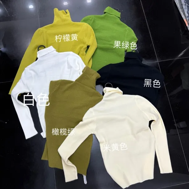高领堆堆领秋冬针织打底毛衣