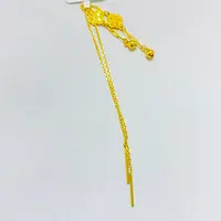 【旺旺金选】 足金999 5G四叶草铃铛耳线 1.73