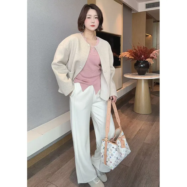 【DIS 定制】【羊毛窄版五星裤】直筒显瘦百搭韩版休闲裤Z525X17786