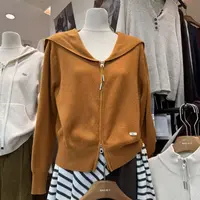 水冰月家高品质秋冬海军领开衫毛衣外套66189