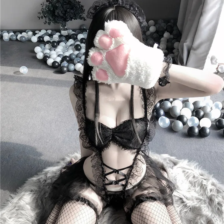 性感蕾丝内衣小胸纯欲制服cos套装性感约会战袍