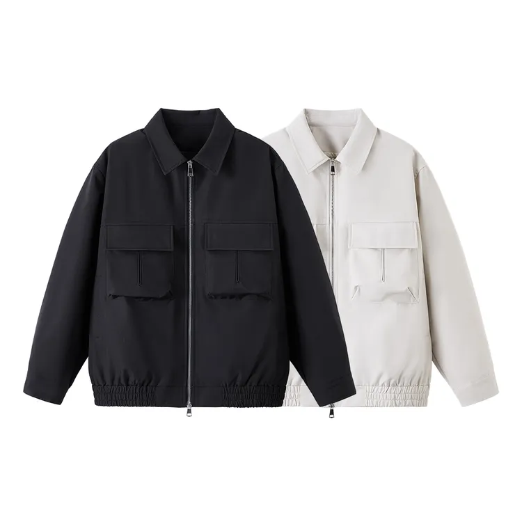 春秋春季新款 工装多口袋翻领夹克潮牌感百搭痞帅时尚男公版二