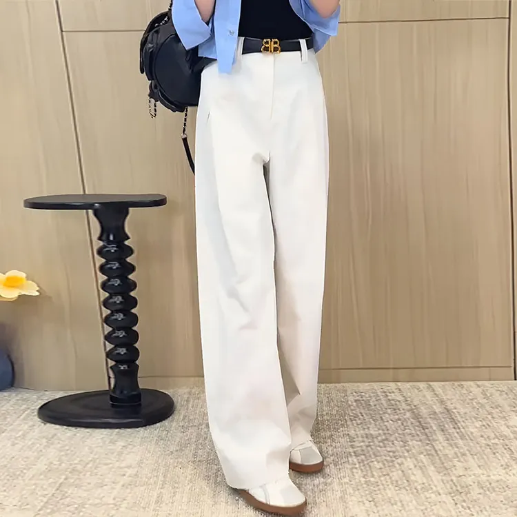时尚休闲裤女2025春秋新款高腰宽松显瘦简早秋穿搭通勤高腰直筒
