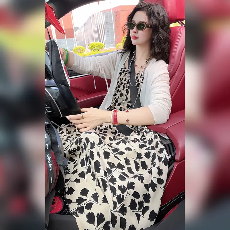 【Linda姐高端线】夏季新款气质复古高贵吊带连衣裙子AS5LYH2686