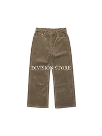 DivisionStore* 日版UNION MADE 复古纯棉粗坑水洗直筒灯芯绒长裤