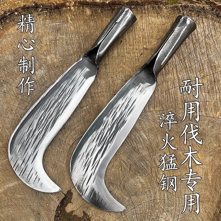 琰诚炮弹钢勾型砍柴刀劈柴加重加厚户外上山开路农用工具厂家直销