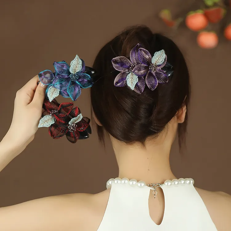 2025新款气质后脑勺鸭嘴夹高级感大号鲨鱼夹发卡头发夹子汉服头饰