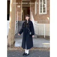 【现货】YOMI小个子定制【暖冬之选】百搭羊毛双面毛呢大衣女冬季新款