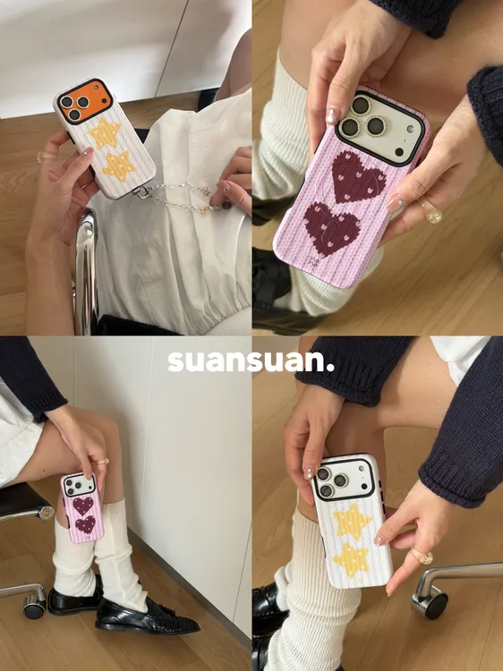 suansuan秋冬《温暖毛衣》韩国进口磁吸二合一菲林手机壳适用苹果17