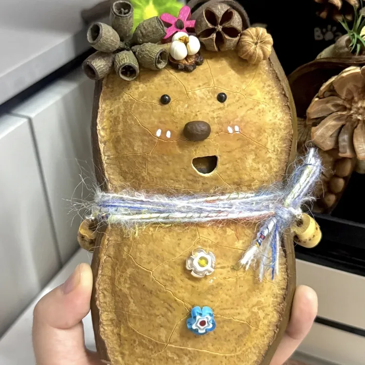 【视频款】榼藤子大豆荚手工diy植物钥匙扣挂件可爱复古送朋友礼物