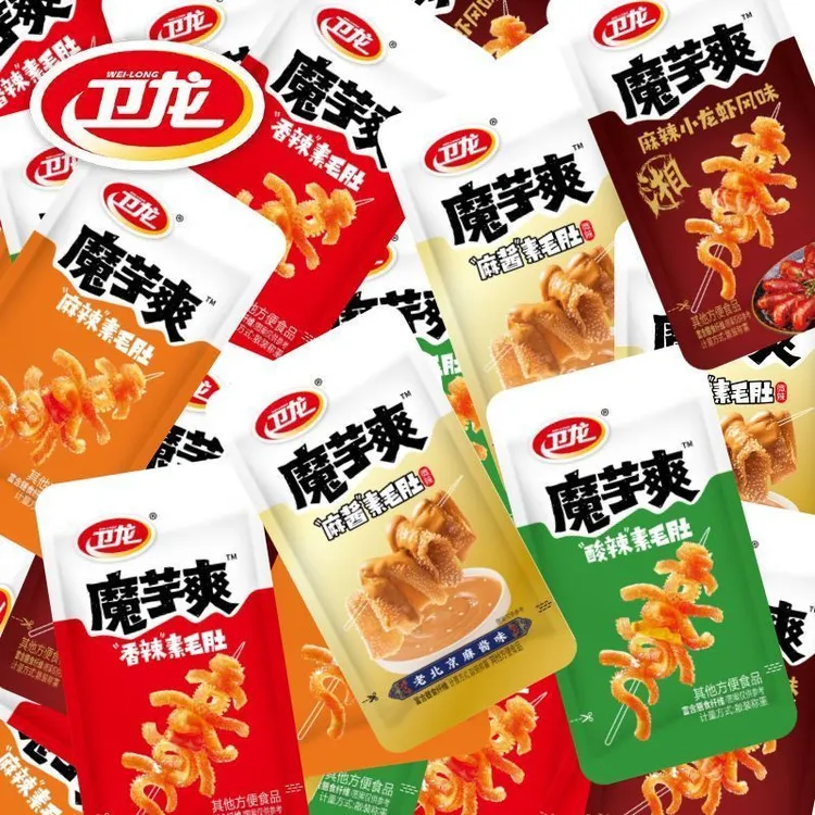 卫龙麻酱魔芋爽素毛肚经典香辣魔芋零食夜宵追剧常备小包装素毛肚