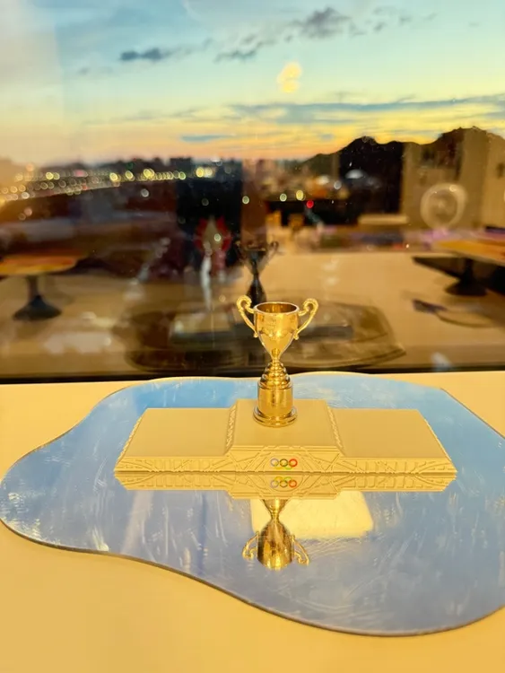 定制3D打印磁吸冰箱贴奥运颁奖台尺寸15×4.5×1.2cm（只有颁奖台）