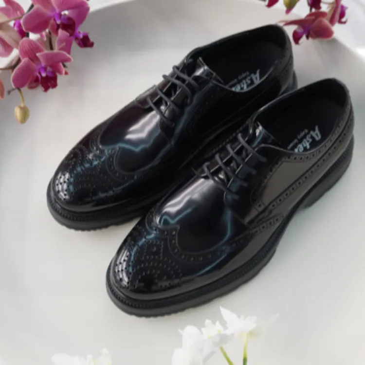 【邦仕尚品】斯丹牛亮皮 雕花工艺英伦风 厚底商务鞋