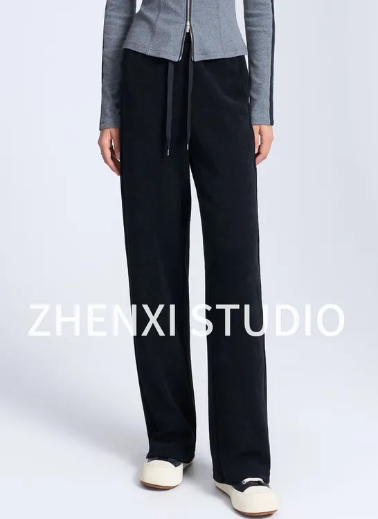 ZHENXI【摩登裤】高个子穿搭显瘦阔腿加长灯芯绒长裤子K80172