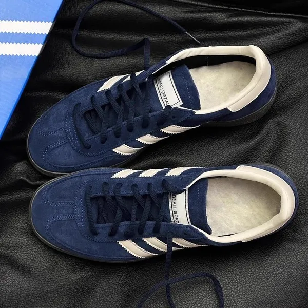 德国官方正品蓝白三杠德训鞋男秋季新款防滑透气休闲运动阿甘板鞋