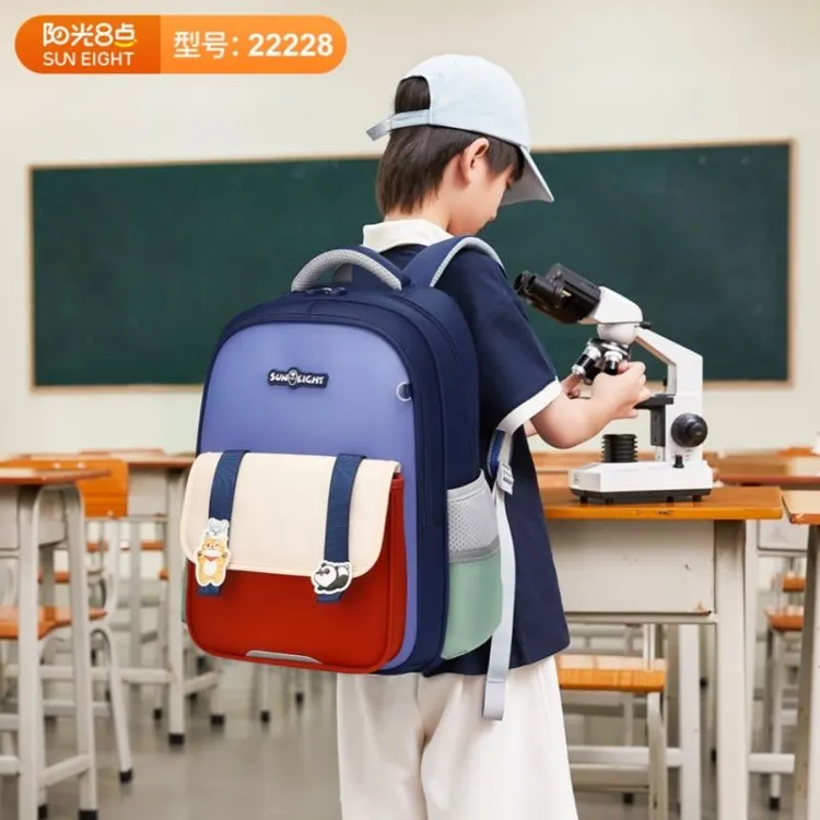 【正品】阳光8点新款儿童书包小学生1-3年级男女护脊减负品牌行李箱