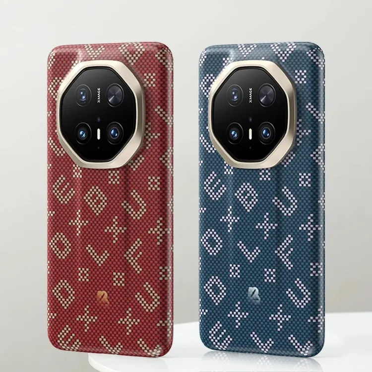 鎏金凯夫拉纹适用华为Mate70RS手机壳70RS非凡大师60rs金属镜框