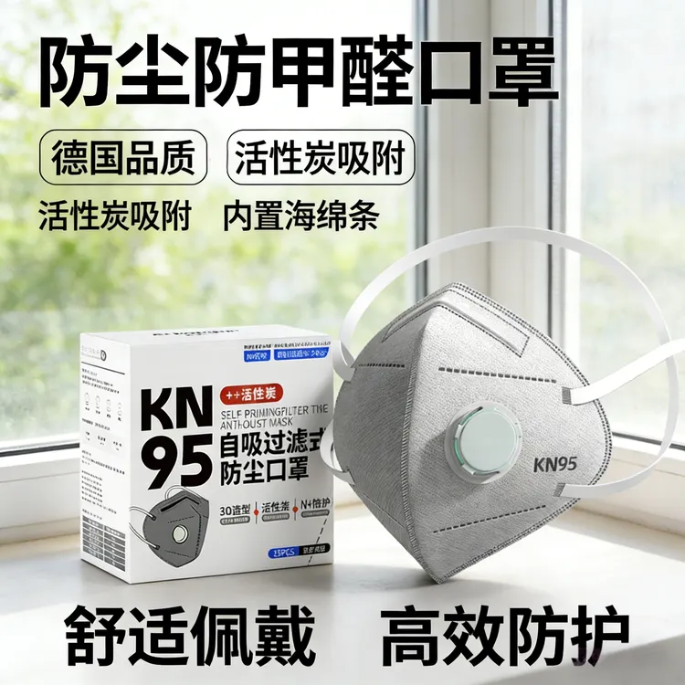 电焊防烟尘KP95口罩焊工专用二保焊焊锡防护双层活性炭呼吸阀透气