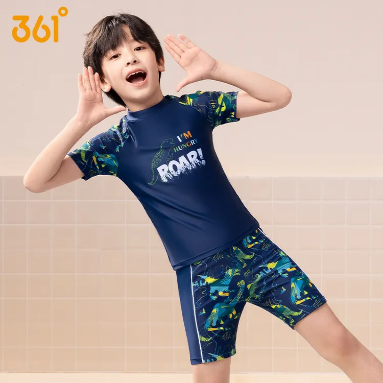 361°儿童泳衣2025夏新款可爱分体式泡温泉游泳衣男中大童游泳装备