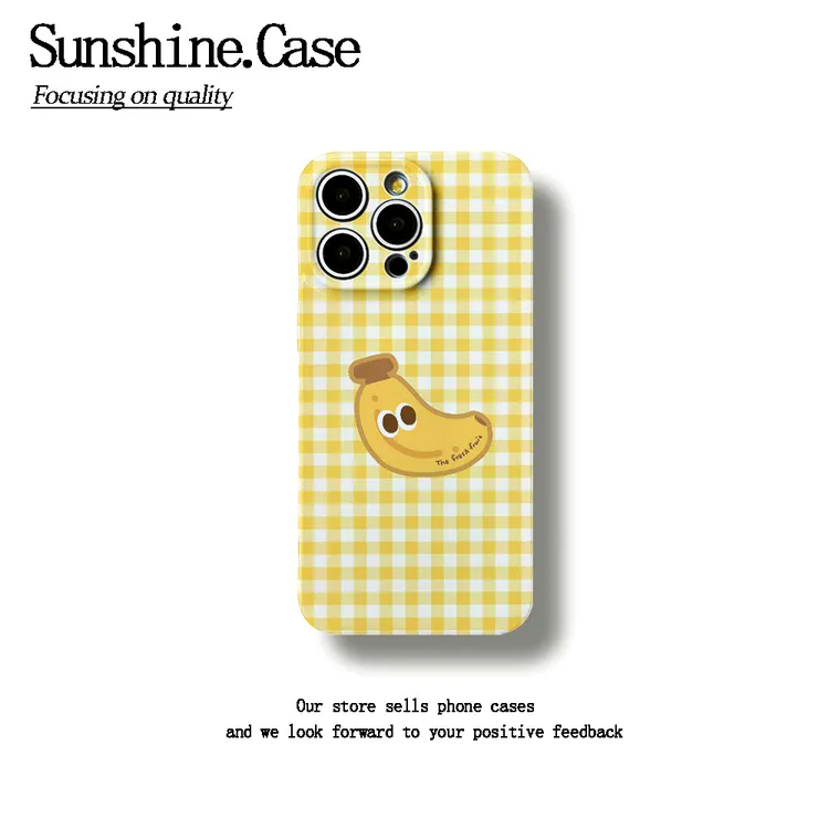 黄格香蕉菲林软壳适用苹果oppo华为荣耀vivo小米一加防摔全包