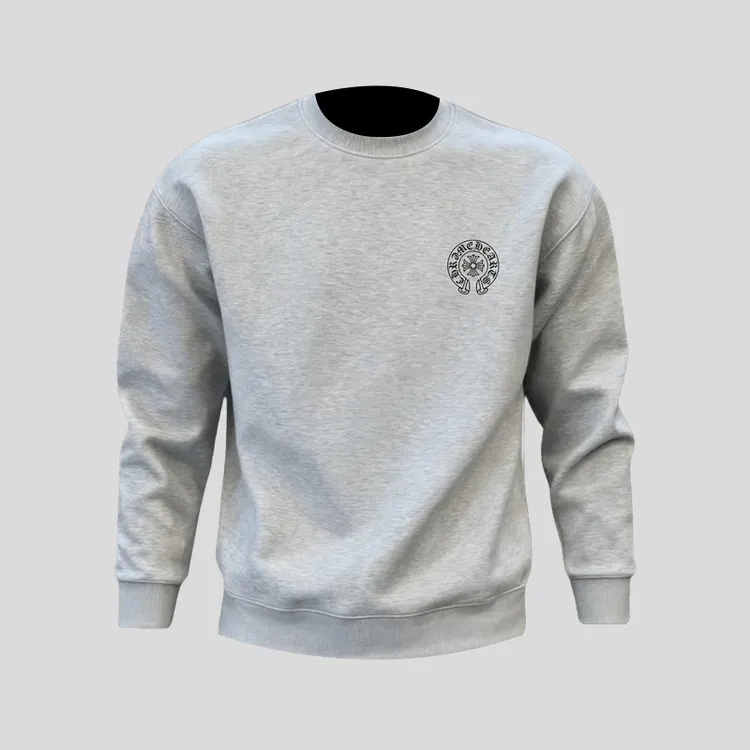 ohmmayby潮流复古印花男士宽松圆领卫衣秋冬款加厚时尚套头长袖