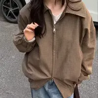 【刘噗噗】 eR.eGG老意法 双头拉链格子外套25079