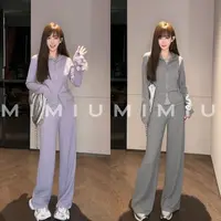 【mimius】喵喵 松弛感减龄休闲超舒适连帽上衣+长裤 G09210