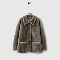 ME【南非进口大西洋皮草】进口羊皮毛一体丰盈毛感时尚皮草MESA2817