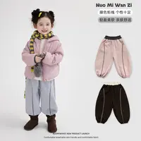 丸子十【城市机能】儿童韩系三针五线收脚卫裤（秋冬款）WZJ-26505