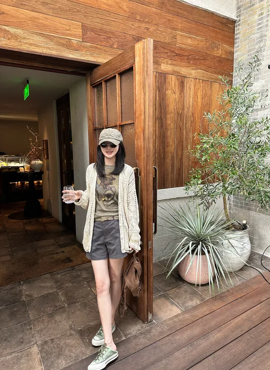 AIMURSE【轻盐开衫】小众设计师 早秋新款镂空时髦休闲开衫 AM1571