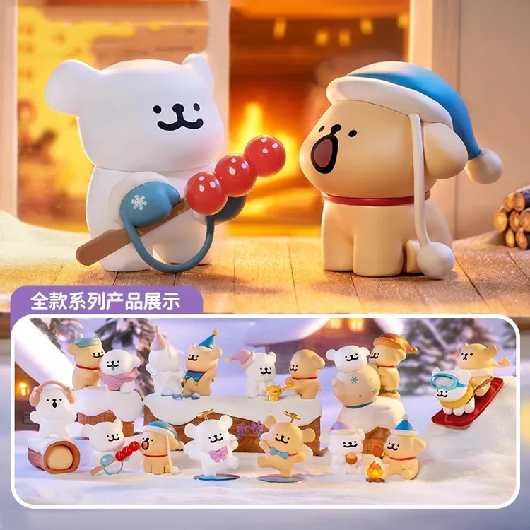 【开盒不退不H】线条小狗拥抱暖暖系列盲盒潮玩手办公仔摆件玩偶