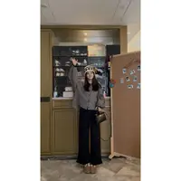 【慵懒木耳裤】韩系慵懒木耳边糯米裤秋冬高腰休闲裤女-CK20251253
