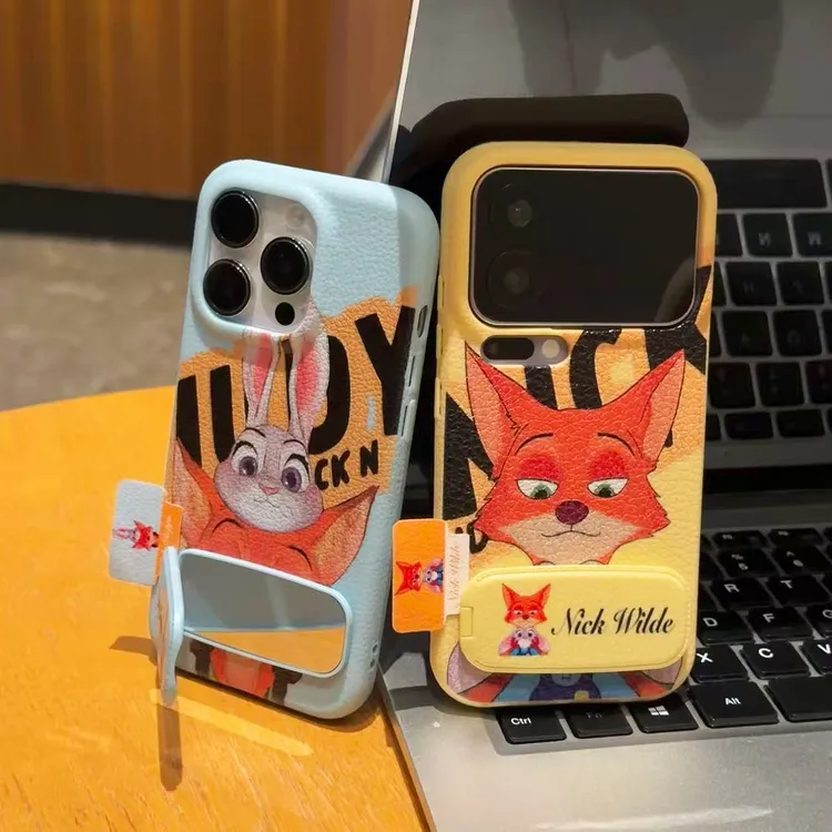 奥菲顿情侣朱迪尼克支架适用苹果17皮纹16手机壳小米vivo华为oppo