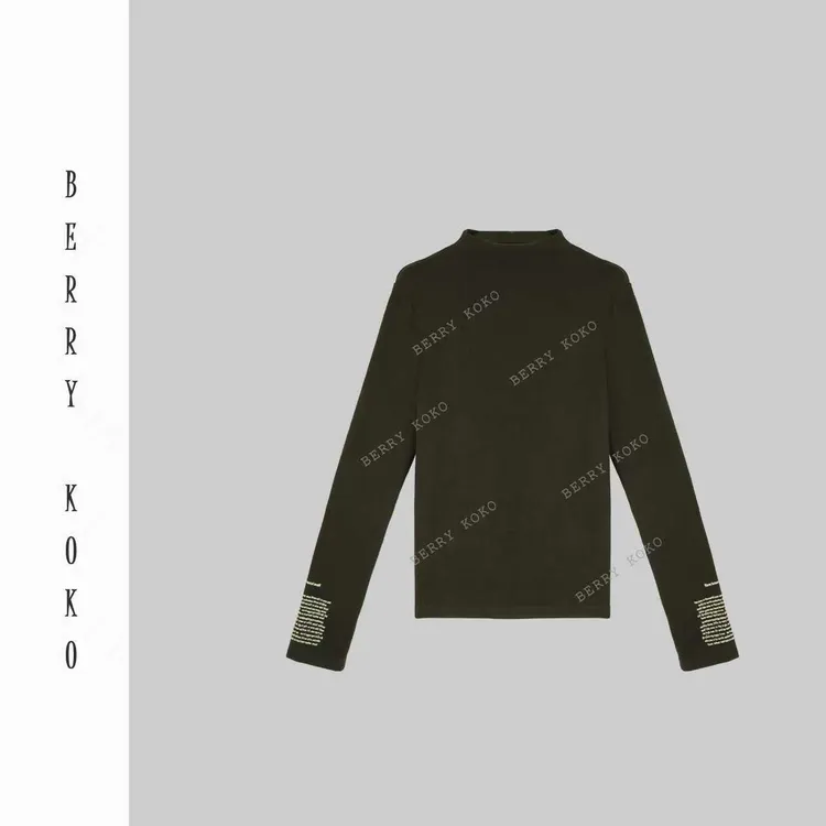 【MISSKO】 秋冬气质百搭半高领慵懒风时尚休闲宽松大版卫衣T T30